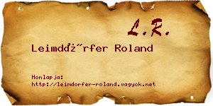 Leimdörfer Roland névjegykártya